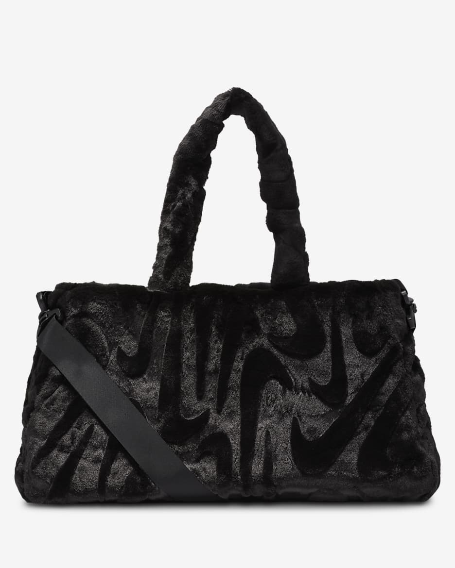 2 Nike Faux Fur Tote store blk&Gry bundle